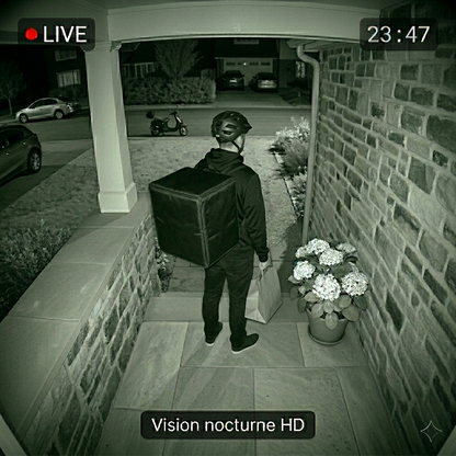 Sonnette vidéo sans fil sans abonnement — Voyez qui sonne où que vous soyez